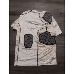 Adidas Men's Climacool White/Gold Padded Compression Football Shirt Size XL